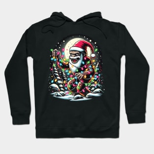 bigfoot christmas String Lights Hoodie